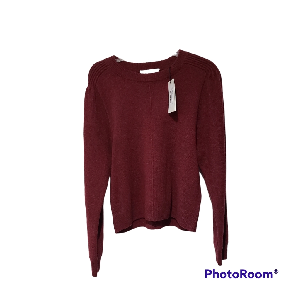 Ba&sh yaly wool yak sweater burgundy size L us 8 new with tag - Picture 3 of 9